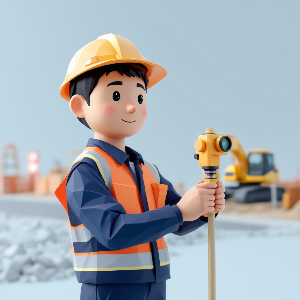 施工管理（土木）のキャラクターイラスト